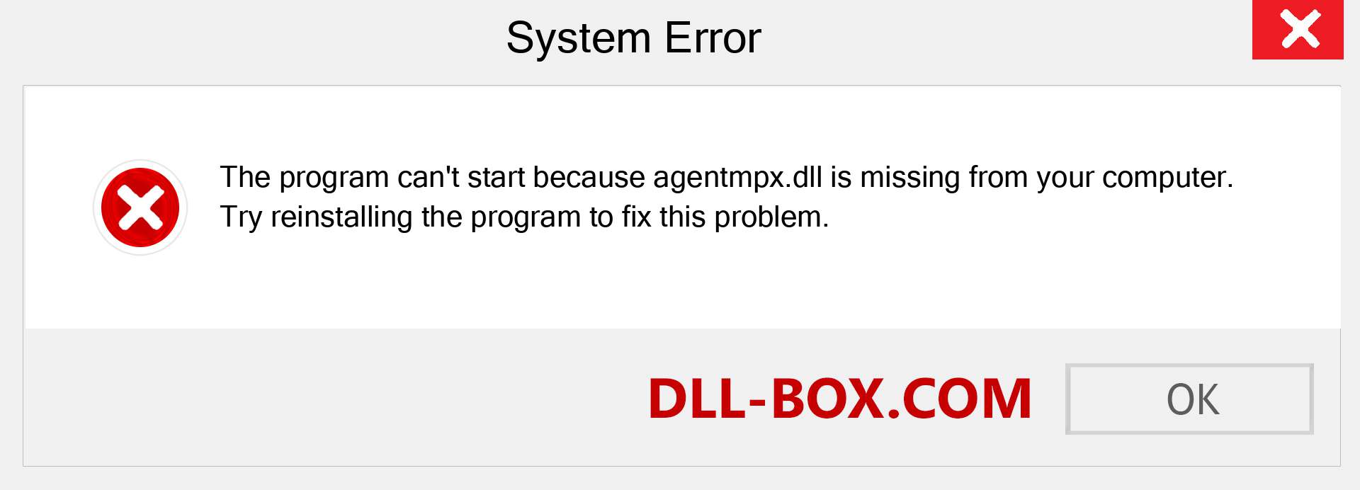  agentmpx.dll file is missing?. Download for Windows 7, 8, 10 - Fix  agentmpx dll Missing Error on Windows, photos, images