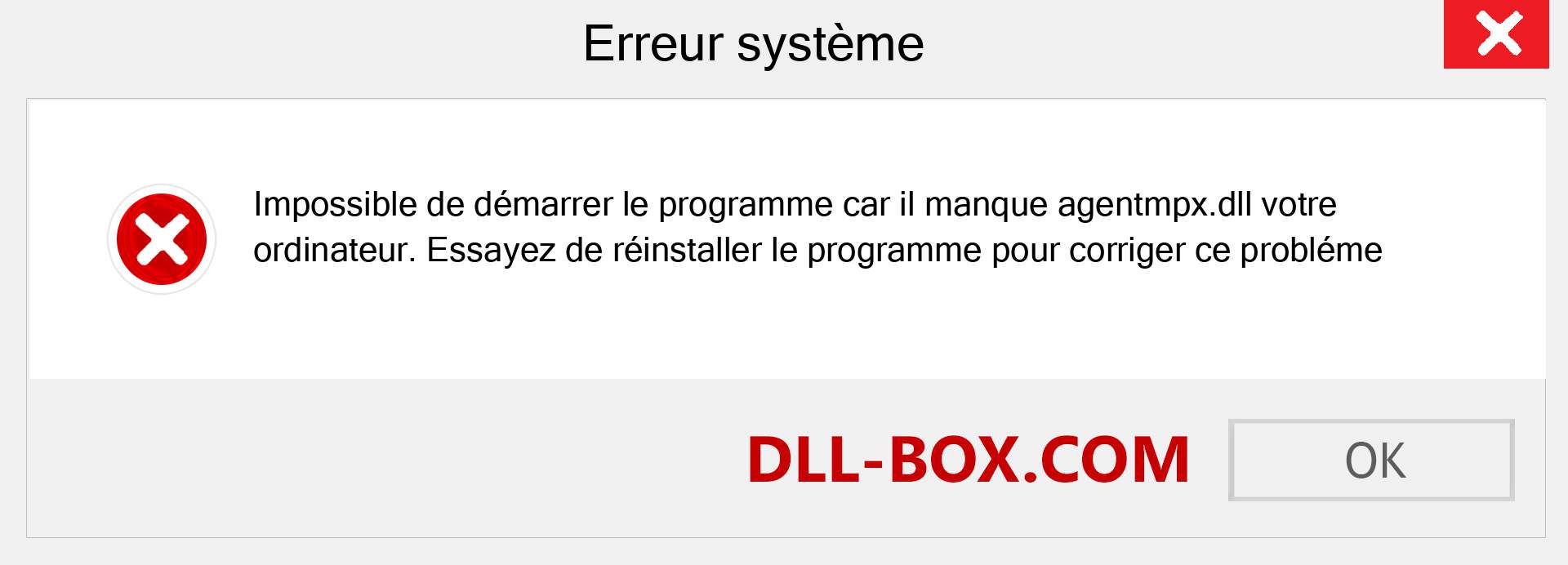 Le fichier agentmpx.dll est manquant ?. Télécharger pour Windows 7, 8, 10 - Correction de l'erreur manquante agentmpx dll sur Windows, photos, images