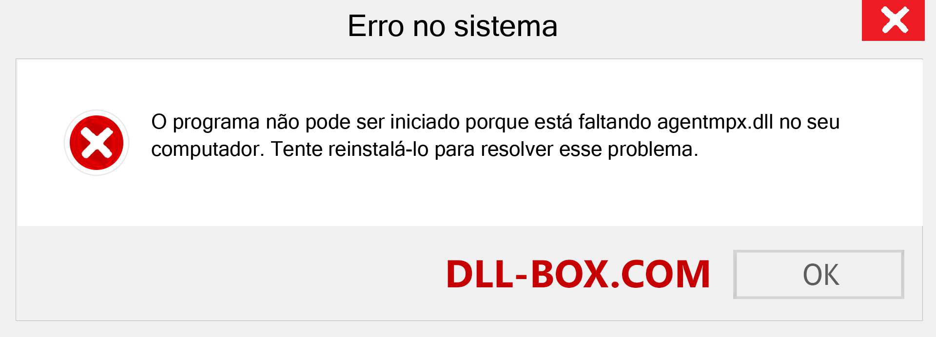 Arquivo agentmpx.dll ausente ?. Download para Windows 7, 8, 10 - Correção de erro ausente agentmpx dll no Windows, fotos, imagens